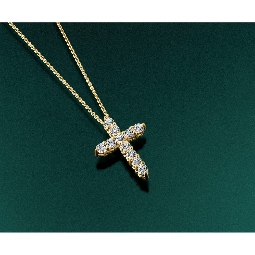 True Origin Lab Grown Diamond VS+ F+ Complete 18 in Cross Necklace