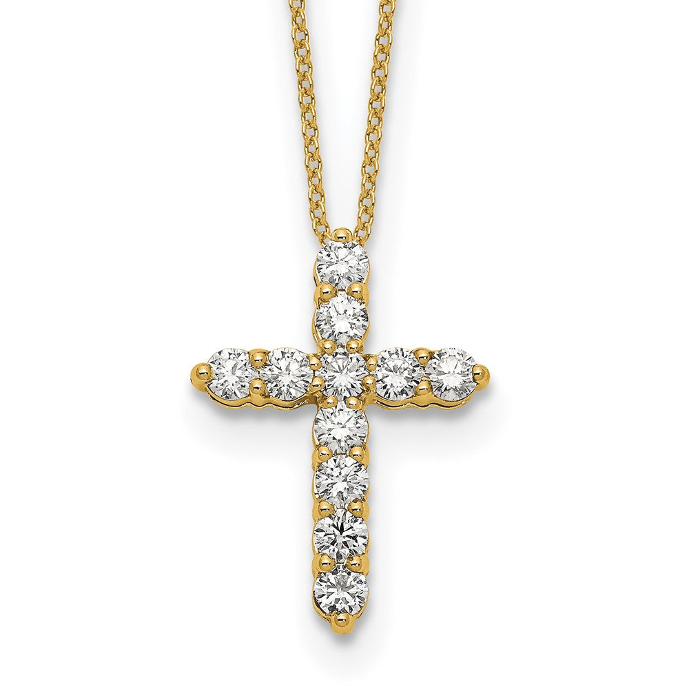 True Origin Lab Grown Diamond VS+ F+ Complete 18 in Cross Necklace