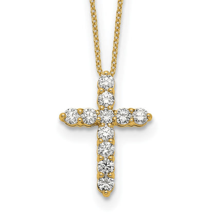 True Origin Lab Grown Diamond VS+ F+ Complete 18 in Cross Necklace