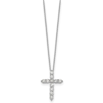 True Origin Lab Grown Diamond VS+ F+ Complete 18 in Cross Necklace
