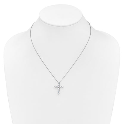 True Origin Lab Grown Diamond VS+ F+ Complete 18 in Cross Necklace