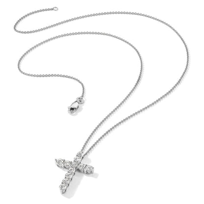 True Origin Lab Grown Diamond VS+ F+ Complete 18 in Cross Necklace