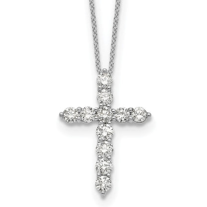 True Origin Lab Grown Diamond VS+ F+ Complete 18 in Cross Necklace
