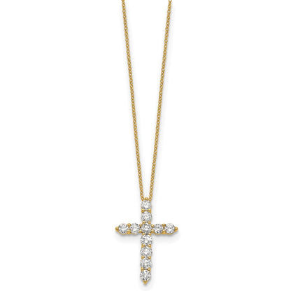 True Origin Lab Grown Diamond VS+ F+ Complete 18 in Cross Necklace