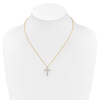 True Origin Lab Grown Diamond VS+ F+ Complete 18 in Cross Necklace