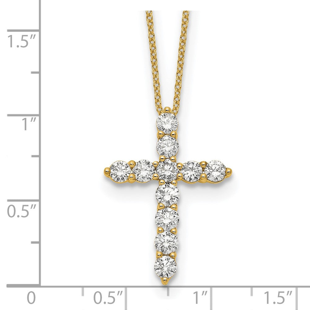True Origin Lab Grown Diamond VS+ F+ Complete 18 in Cross Necklace