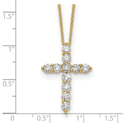 True Origin Lab Grown Diamond VS+ F+ Complete 18 in Cross Necklace