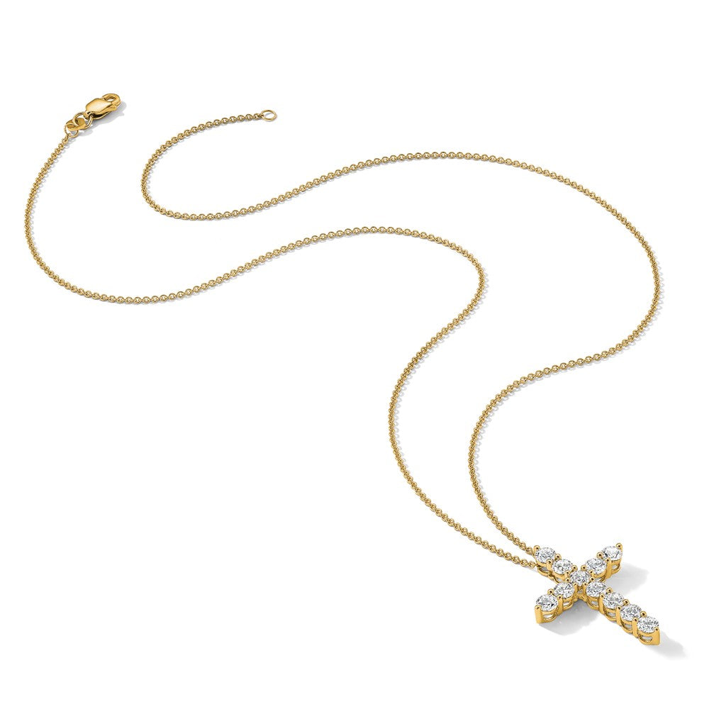 True Origin Lab Grown Diamond VS+ F+ Complete 18 in Cross Necklace