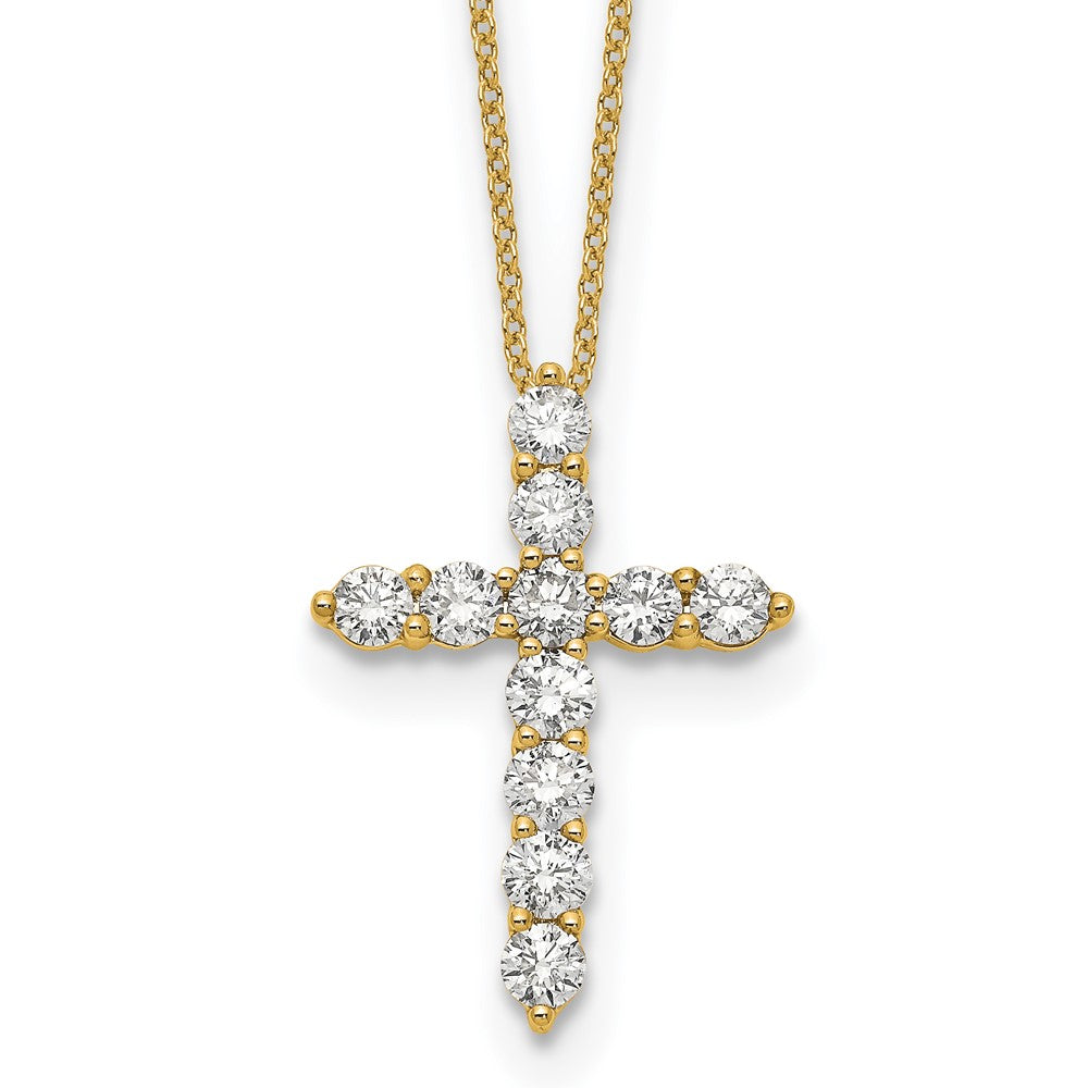 True Origin Lab Grown Diamond VS+ F+ Complete 18 in Cross Necklace