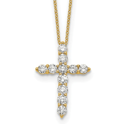 True Origin Lab Grown Diamond VS+ F+ Complete 18 in Cross Necklace