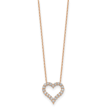 True Origin Lab Grown Diamond VS+ F+ Complete 18in Open Heart Necklace