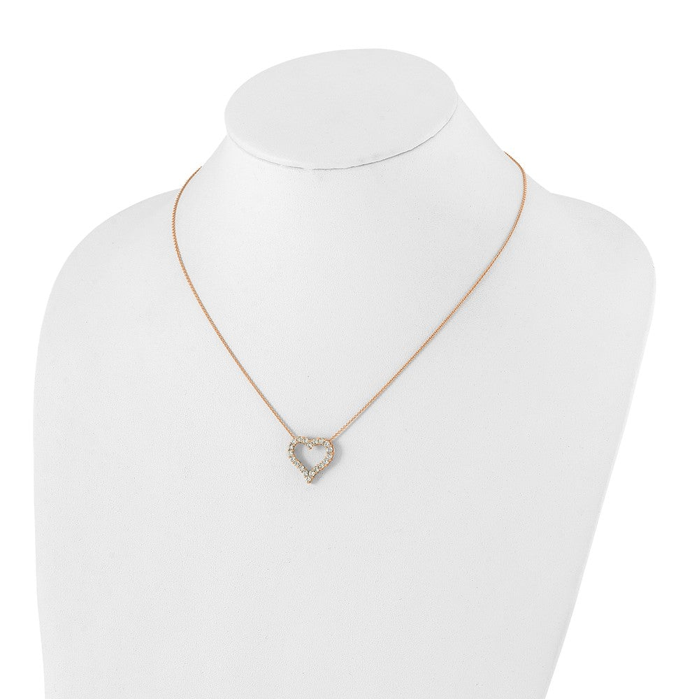 True Origin Lab Grown Diamond VS+ F+ Complete 18in Open Heart Necklace