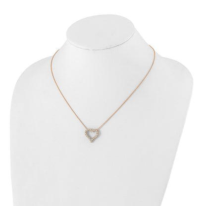 True Origin Lab Grown Diamond VS+ F+ Complete 18in Open Heart Necklace