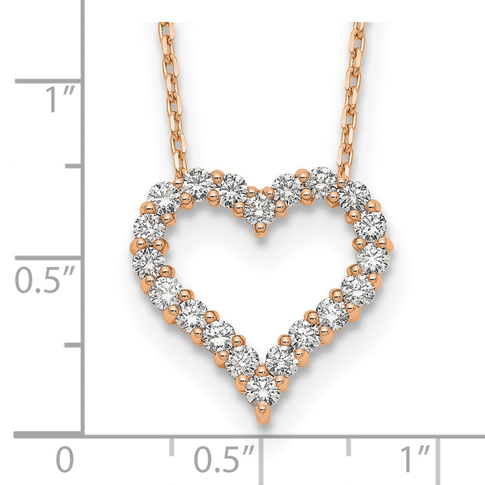 True Origin Lab Grown Diamond VS+ F+ Complete 18in Open Heart Necklace