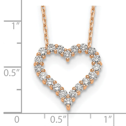 True Origin Lab Grown Diamond VS+ F+ Complete 18in Open Heart Necklace