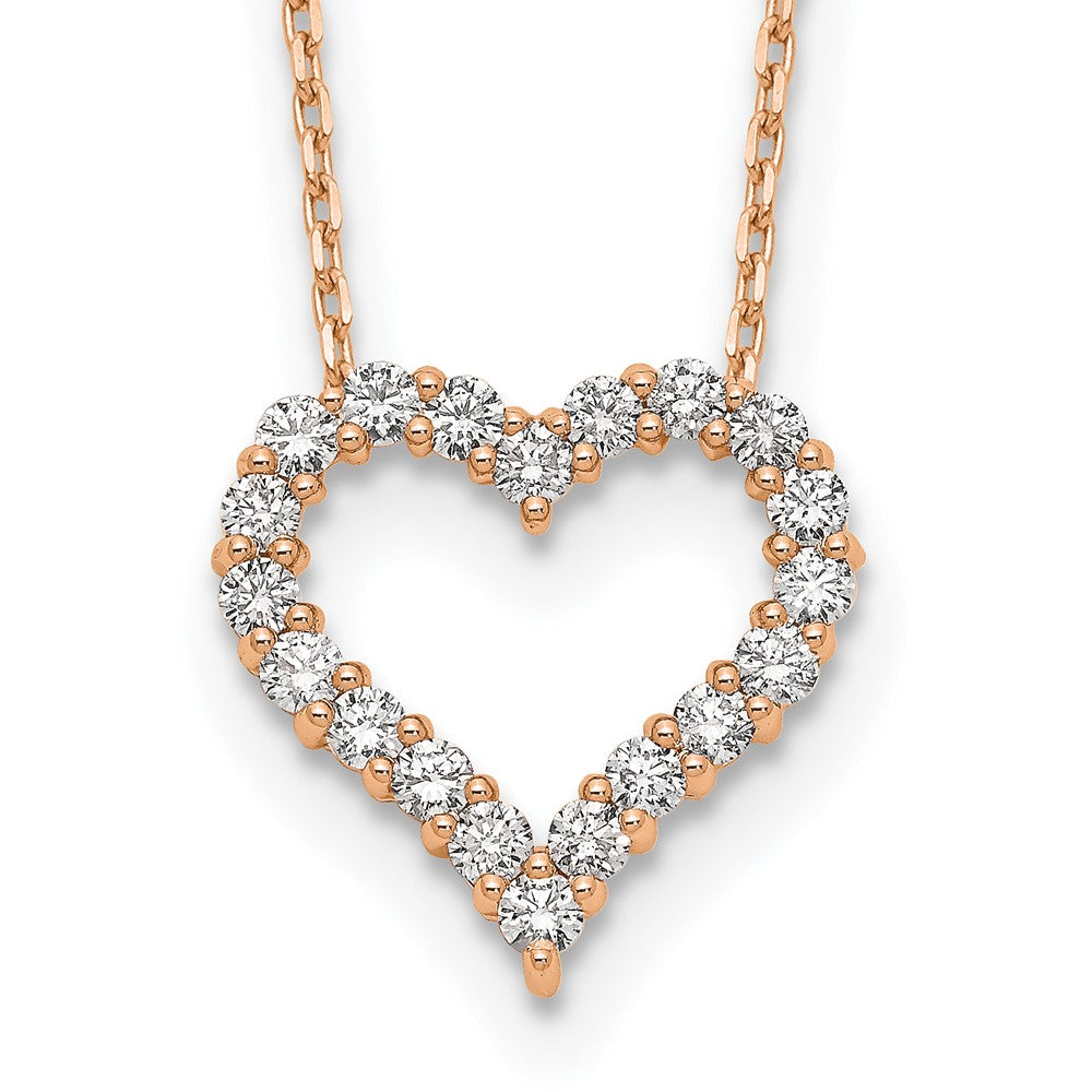 True Origin Lab Grown Diamond VS+ F+ Complete 18in Open Heart Necklace