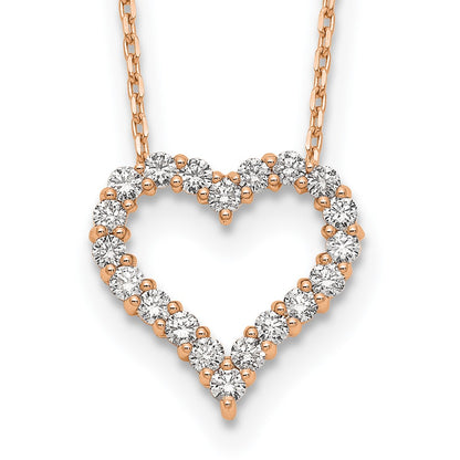 True Origin Lab Grown Diamond VS+ F+ Complete 18in Open Heart Necklace