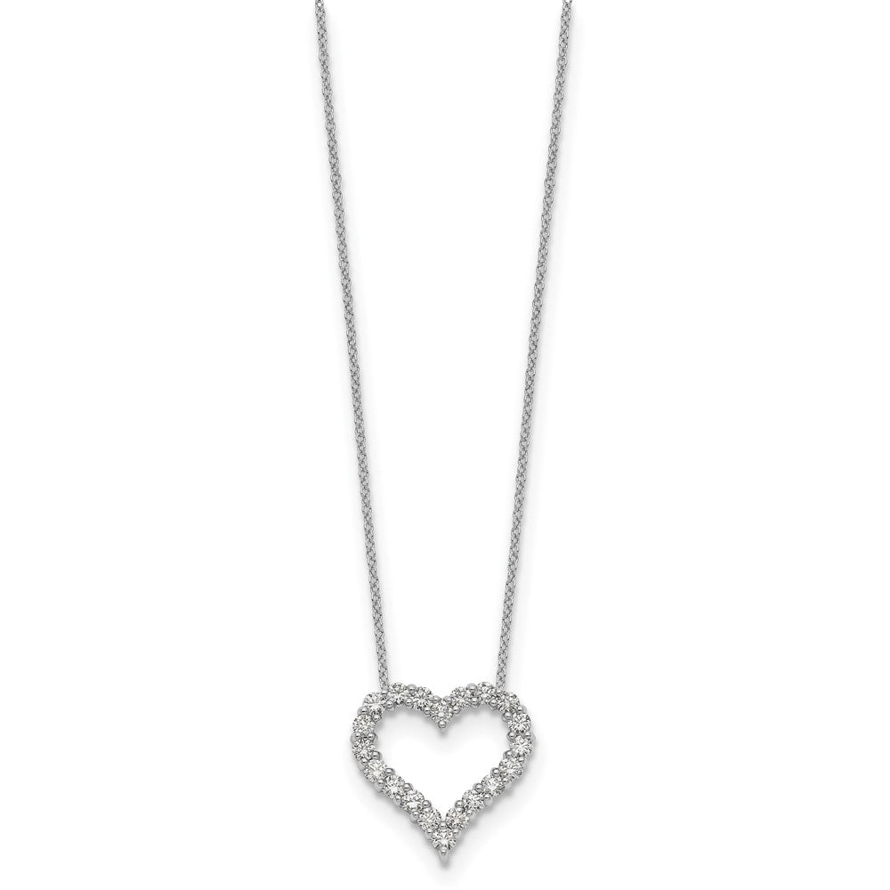 True Origin Lab Grown Diamond VS+ F+ Complete 18in Open Heart Necklace