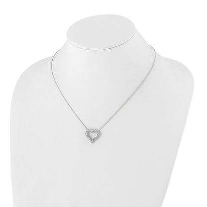 True Origin Lab Grown Diamond VS+ F+ Complete 18in Open Heart Necklace