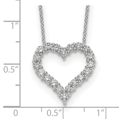 True Origin Lab Grown Diamond VS+ F+ Complete 18in Open Heart Necklace