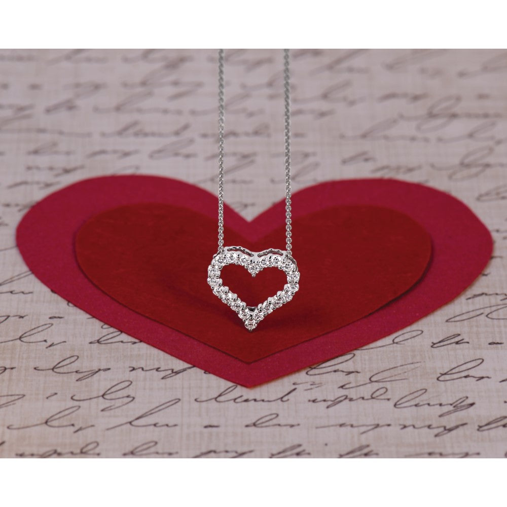 True Origin Lab Grown Diamond VS+ F+ Complete 18in Open Heart Necklace