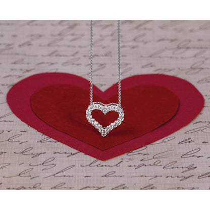 True Origin Lab Grown Diamond VS+ F+ Complete 18in Open Heart Necklace