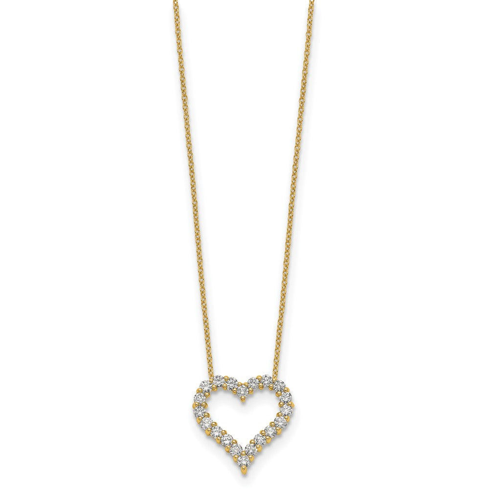 True Origin Lab Grown Diamond VS+ F+ Complete 18in Open Heart Necklace