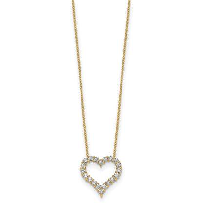 True Origin Lab Grown Diamond VS+ F+ Complete 18in Open Heart Necklace