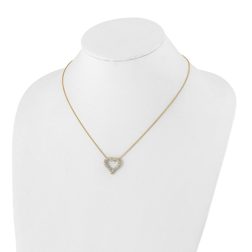 True Origin Lab Grown Diamond VS+ F+ Complete 18in Open Heart Necklace