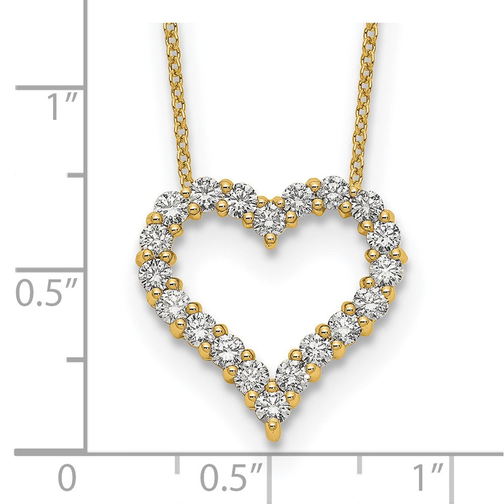 True Origin Lab Grown Diamond VS+ F+ Complete 18in Open Heart Necklace