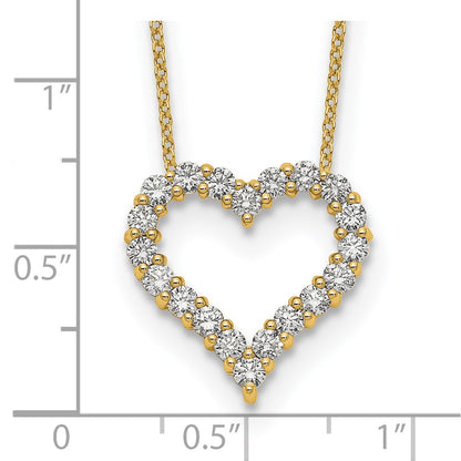 True Origin Lab Grown Diamond VS+ F+ Complete 18in Open Heart Necklace
