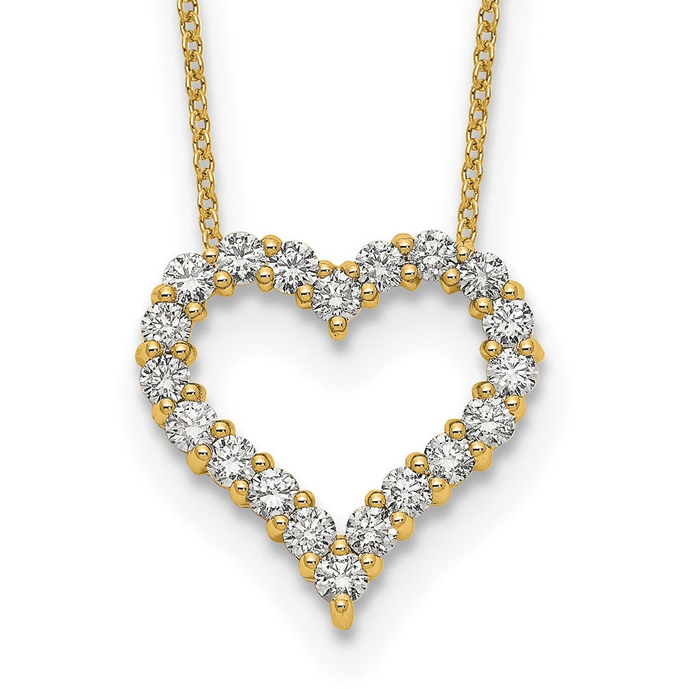 True Origin Lab Grown Diamond VS+ F+ Complete 18in Open Heart Necklace
