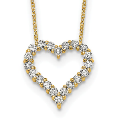 True Origin Lab Grown Diamond VS+ F+ Complete 18in Open Heart Necklace