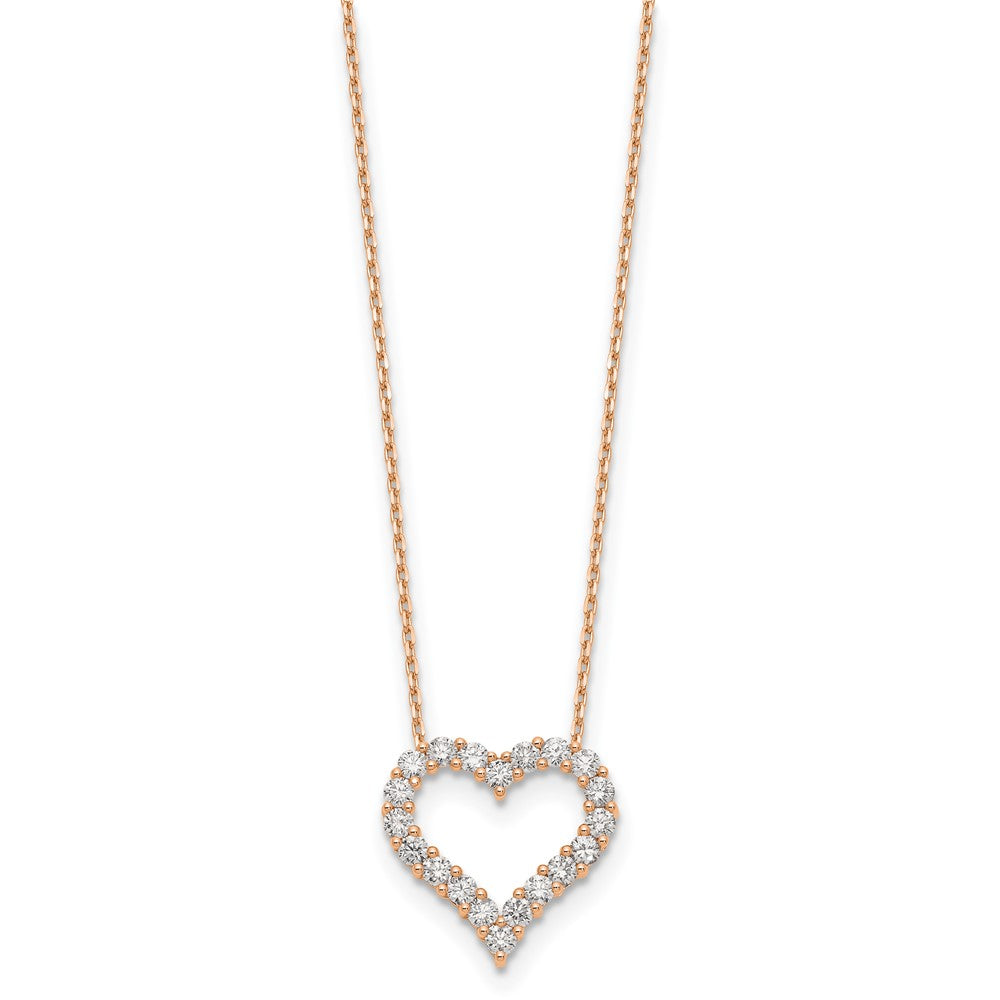 True Origin Lab Grown Diamond VS+ F+ Complete 18in Open Heart Necklace