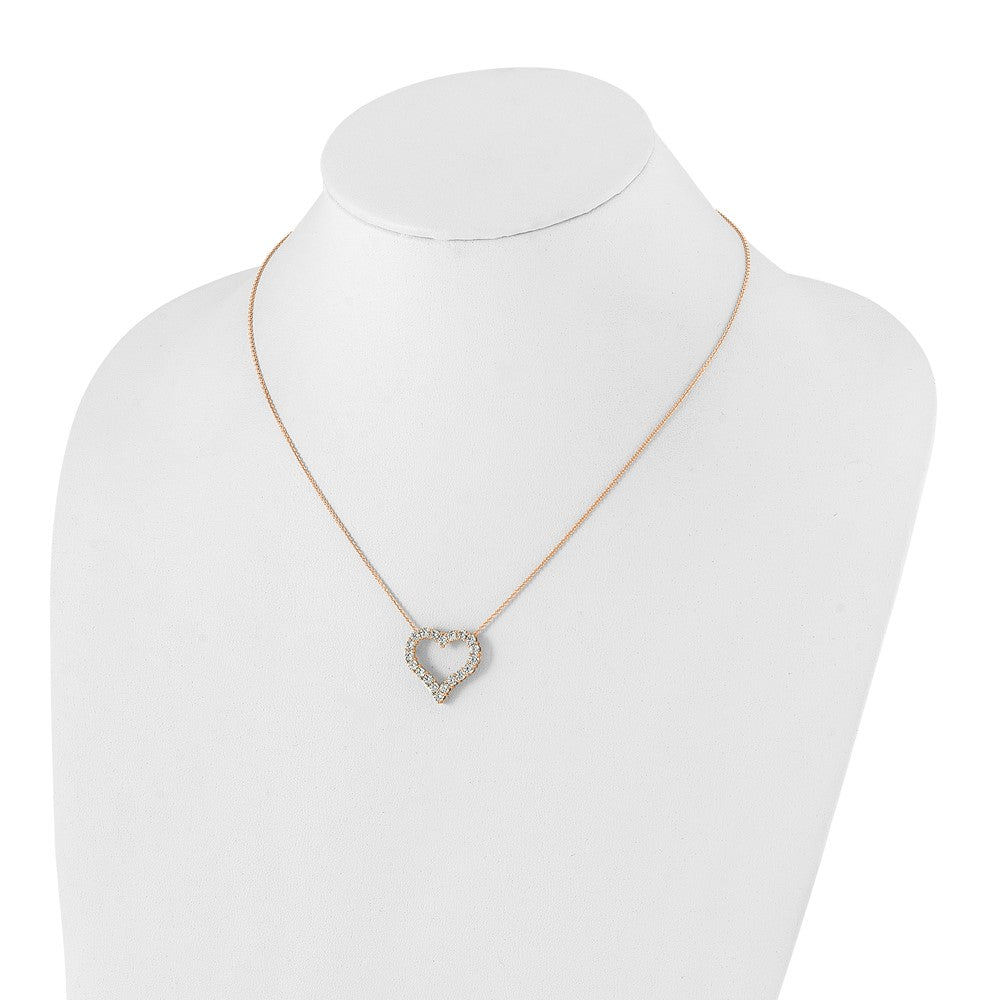 True Origin Lab Grown Diamond VS+ F+ Complete 18in Open Heart Necklace