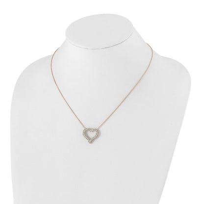 True Origin Lab Grown Diamond VS+ F+ Complete 18in Open Heart Necklace