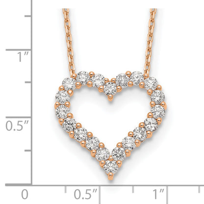 True Origin Lab Grown Diamond VS+ F+ Complete 18in Open Heart Necklace