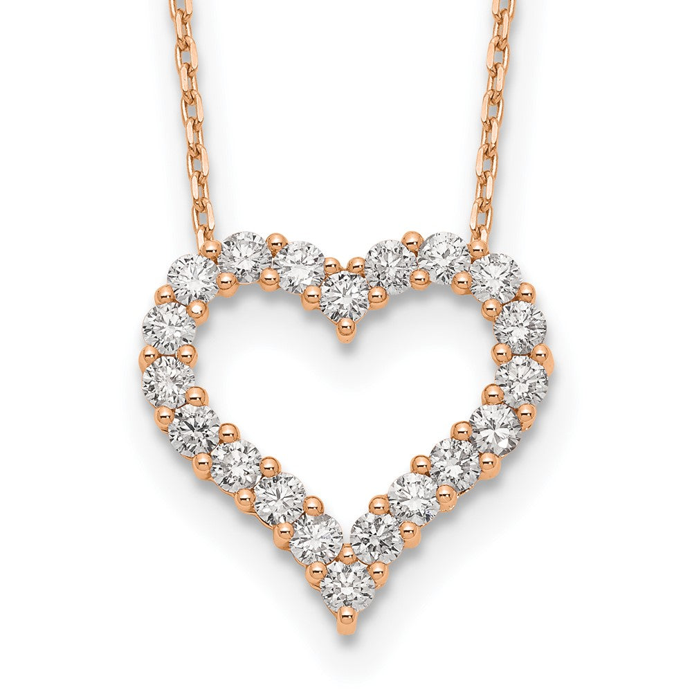 True Origin Lab Grown Diamond VS+ F+ Complete 18in Open Heart Necklace