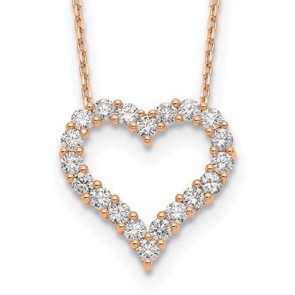 True Origin Lab Grown Diamond VS+ F+ Complete 18in Open Heart Necklace