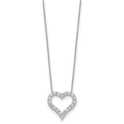 True Origin Lab Grown Diamond VS+ F+ Complete 18in Open Heart Necklace