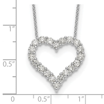 True Origin Lab Grown Diamond VS+ F+ Complete 18in Open Heart Necklace