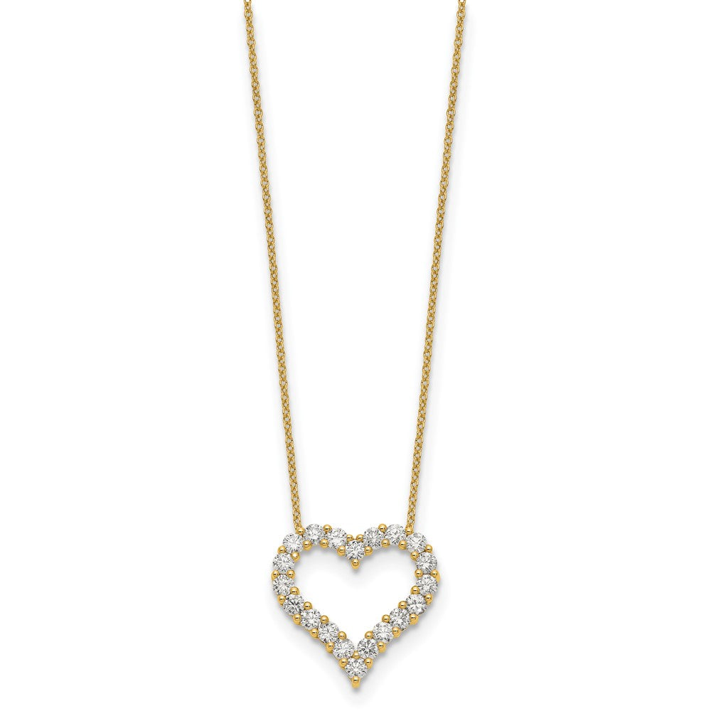 True Origin Lab Grown Diamond VS+ F+ Complete 18in Open Heart Necklace