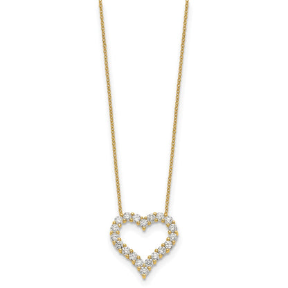 True Origin Lab Grown Diamond VS+ F+ Complete 18in Open Heart Necklace