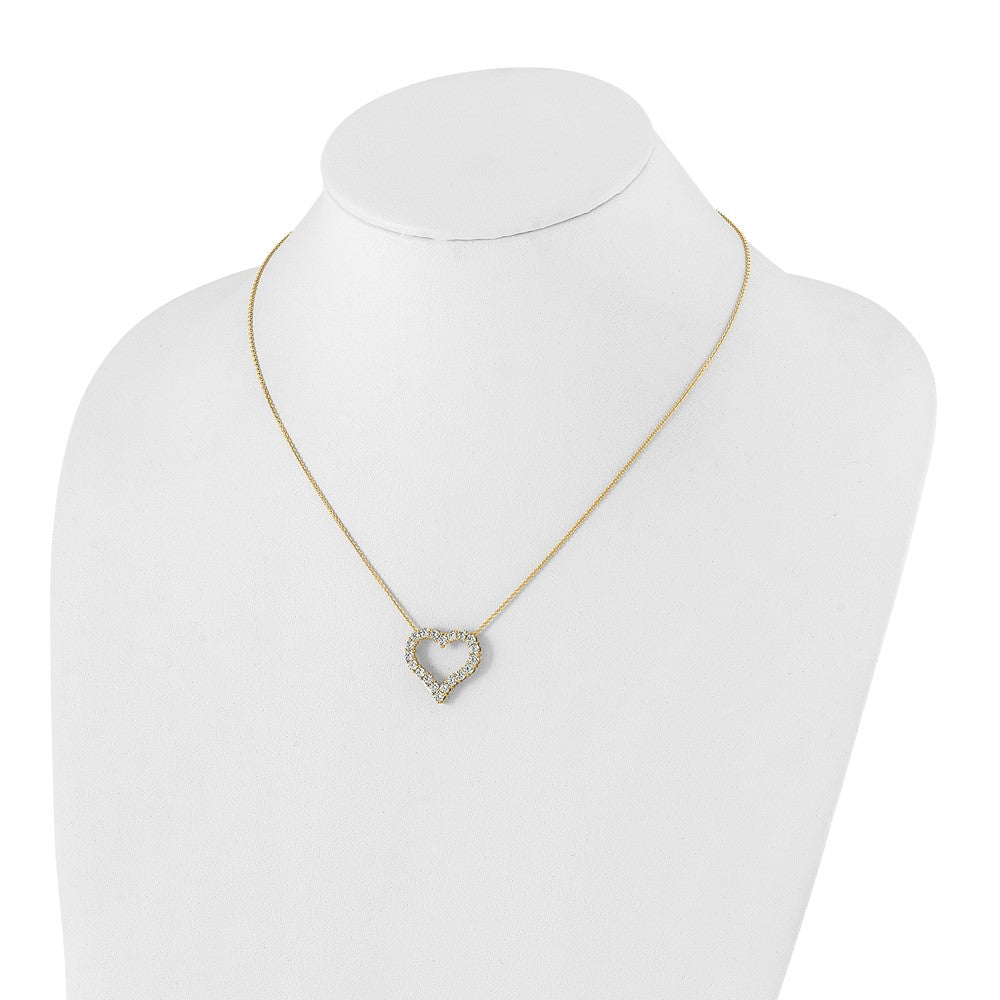 True Origin Lab Grown Diamond VS+ F+ Complete 18in Open Heart Necklace