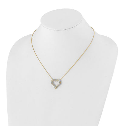 True Origin Lab Grown Diamond VS+ F+ Complete 18in Open Heart Necklace