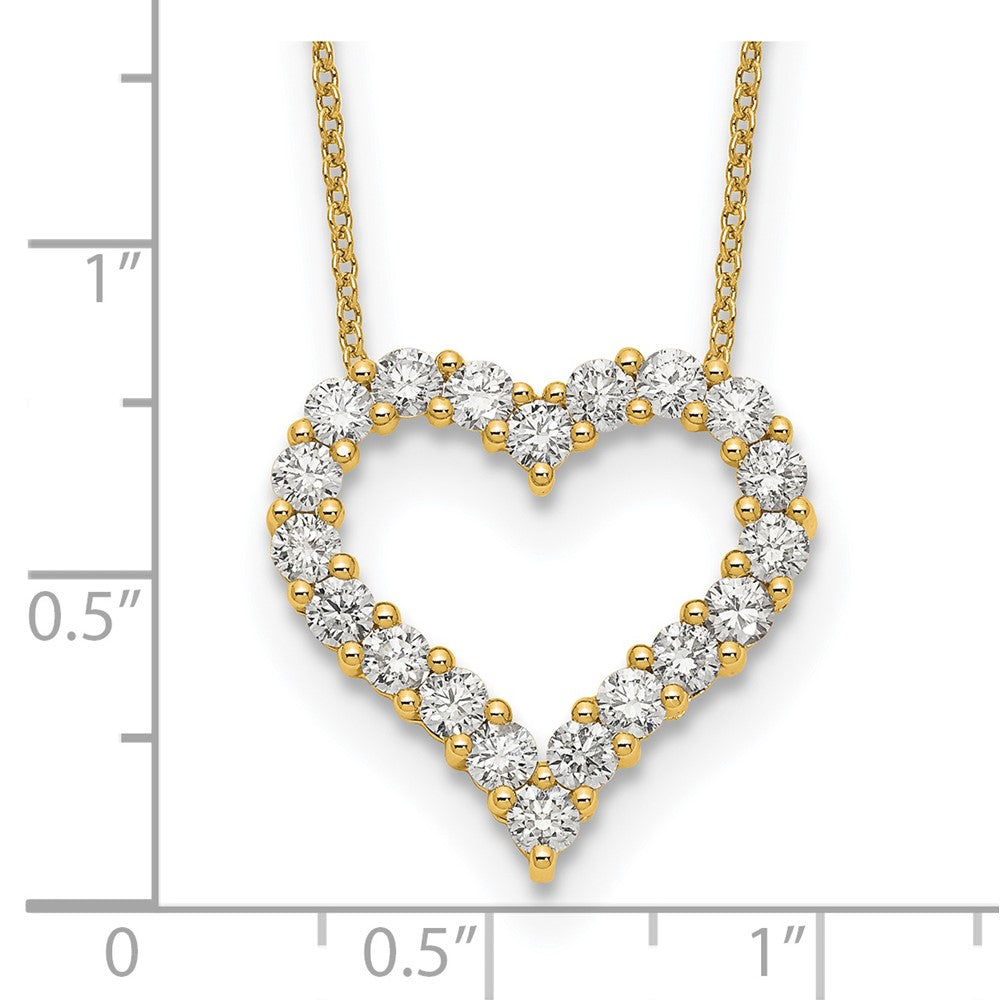 True Origin Lab Grown Diamond VS+ F+ Complete 18in Open Heart Necklace