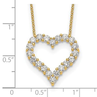 True Origin Lab Grown Diamond VS+ F+ Complete 18in Open Heart Necklace