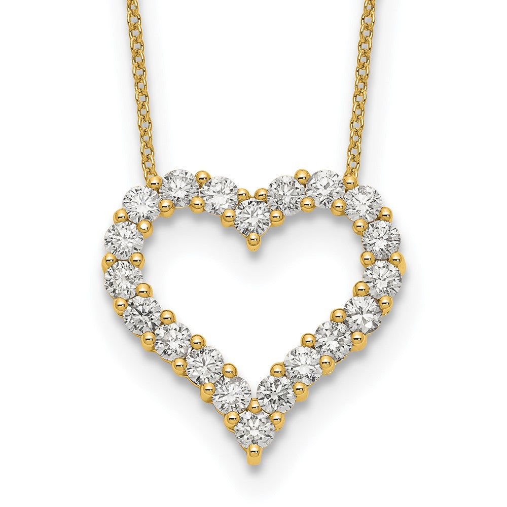 True Origin Lab Grown Diamond VS+ F+ Complete 18in Open Heart Necklace