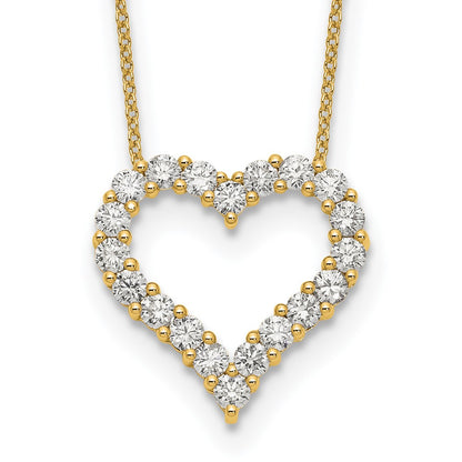 True Origin Lab Grown Diamond VS+ F+ Complete 18in Open Heart Necklace