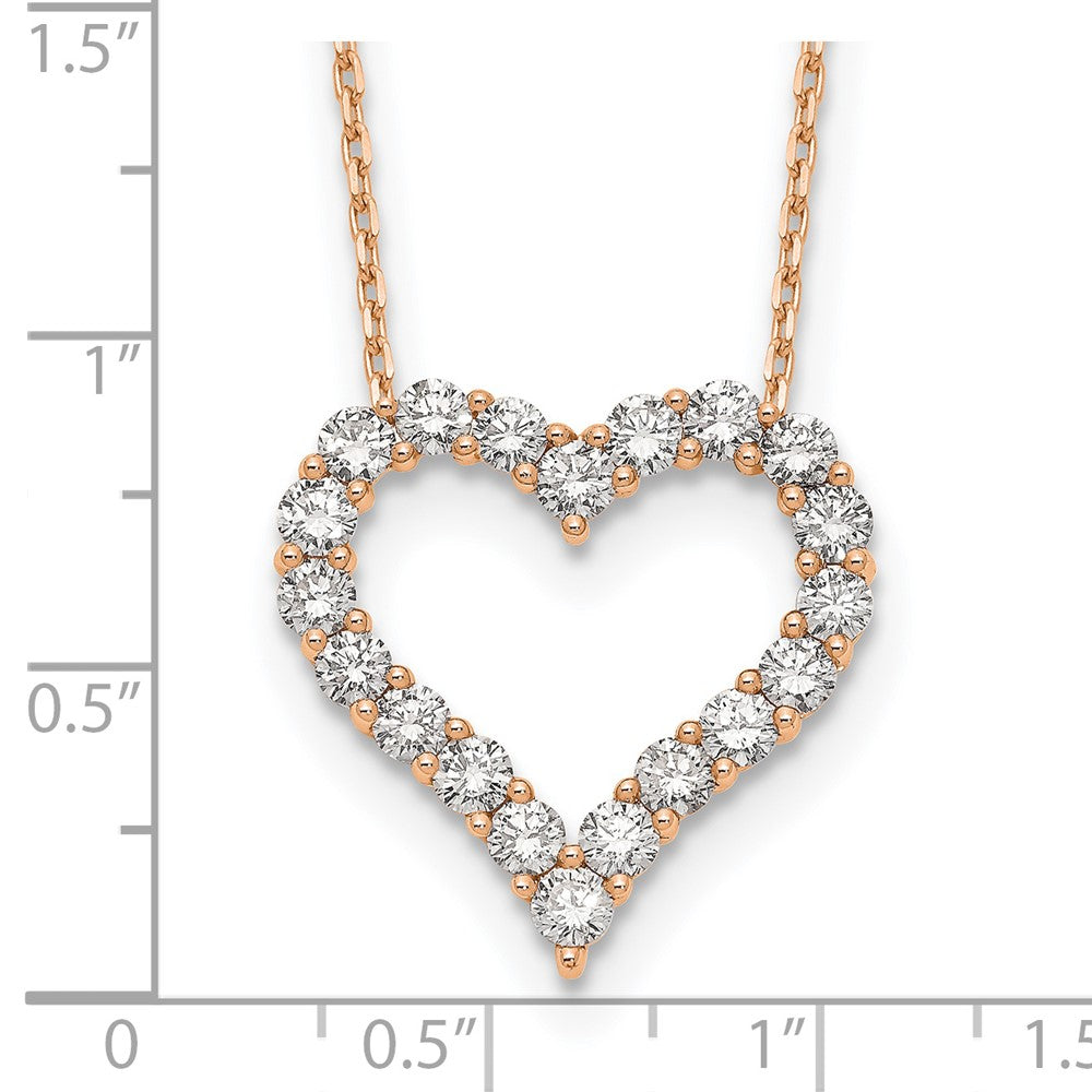 True Origin Lab Grown Diamond VS+ F+ Complete 18in Open Heart Necklace